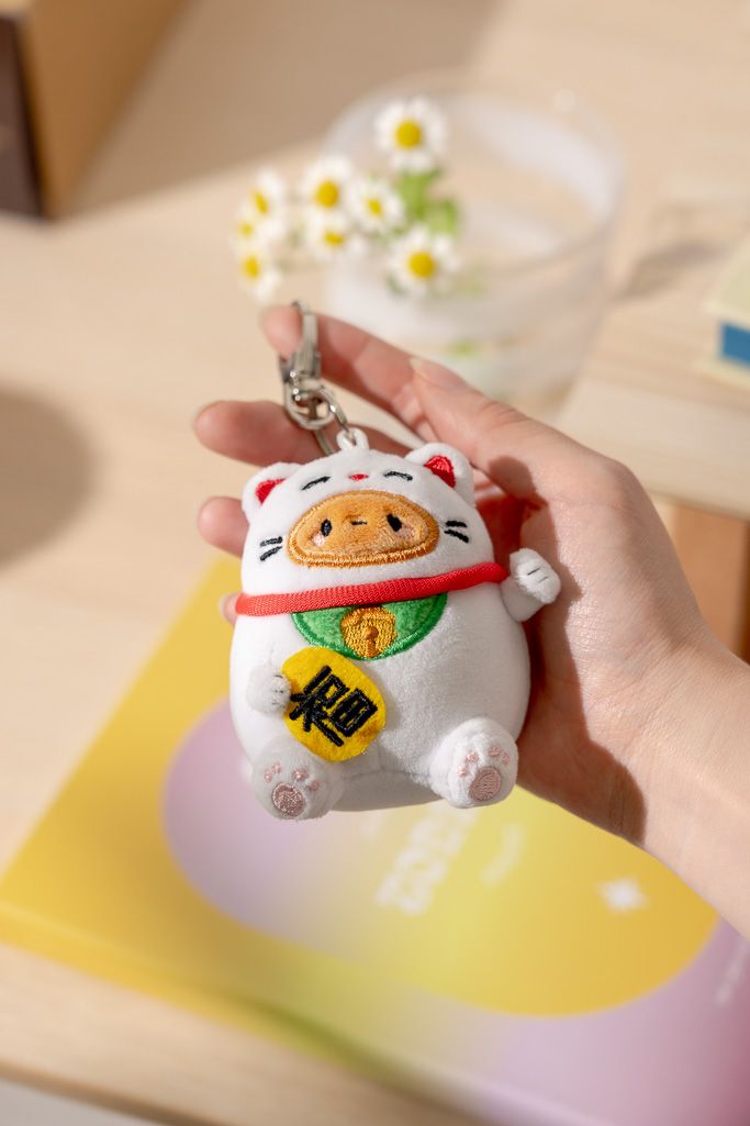 Smoko Tayto Potato Lucky Cat Plushie Keychain