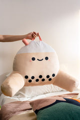 Pearl Boba Tea Vibrating Plush Chair